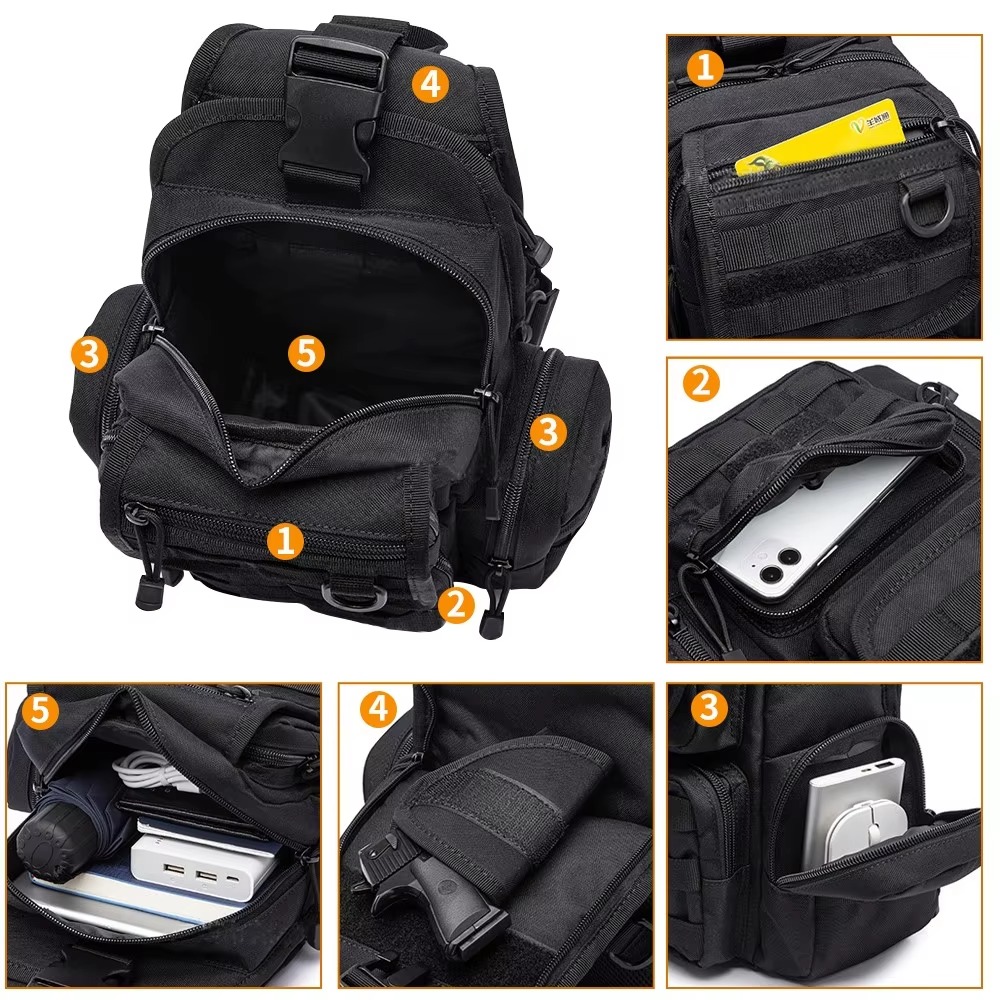Tactical Pistol Bag Concealed  - Edc Concealed Carry Sling Bag recension och pris